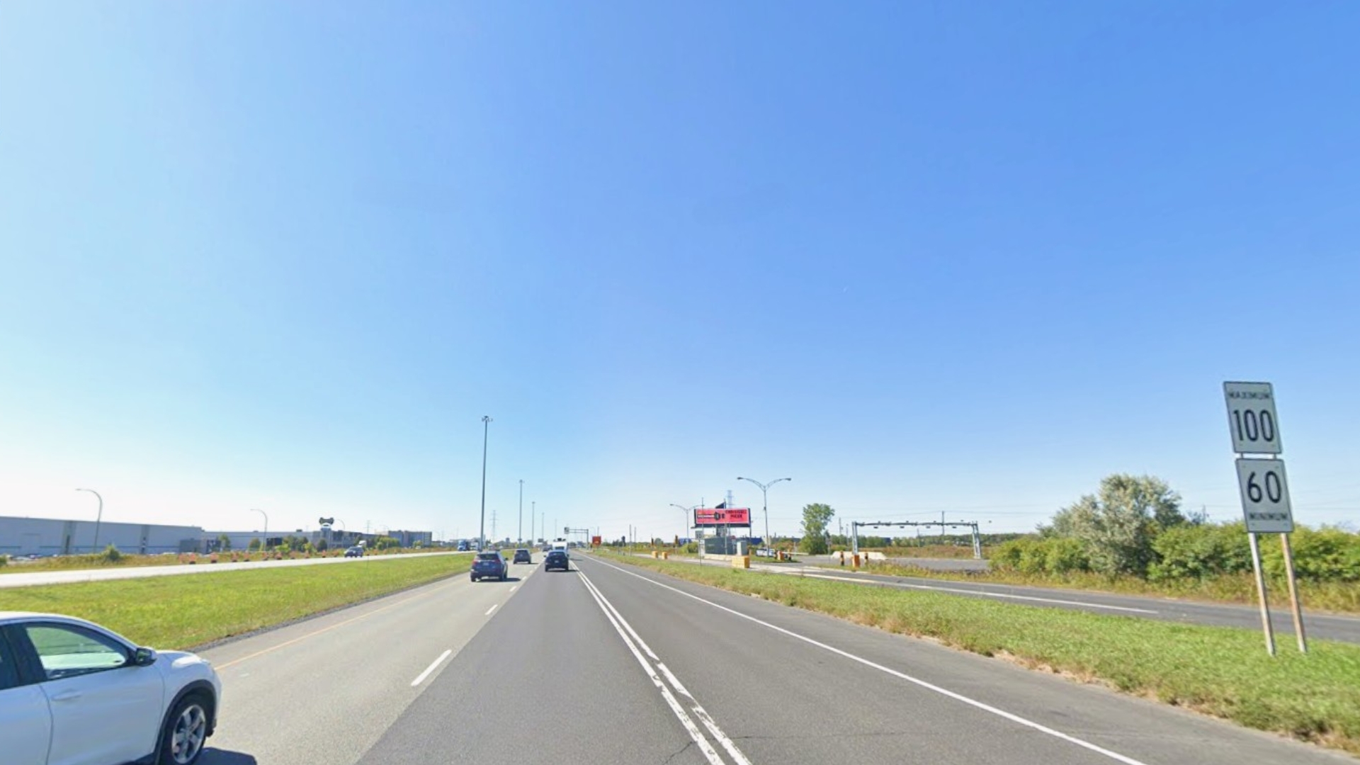 Autoroute 20, en route vers l'aéroport.
